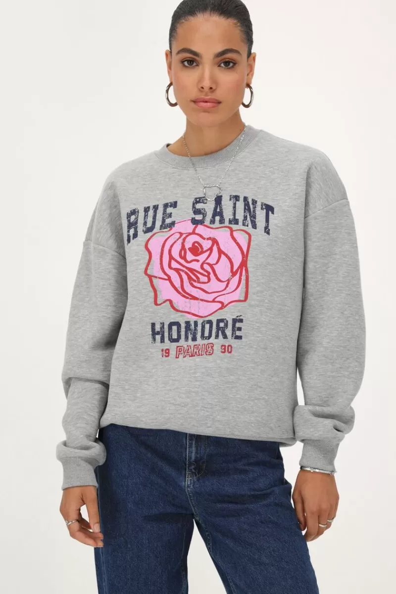 My Jewellery Sweat Gris "Rue Saint Honoré"