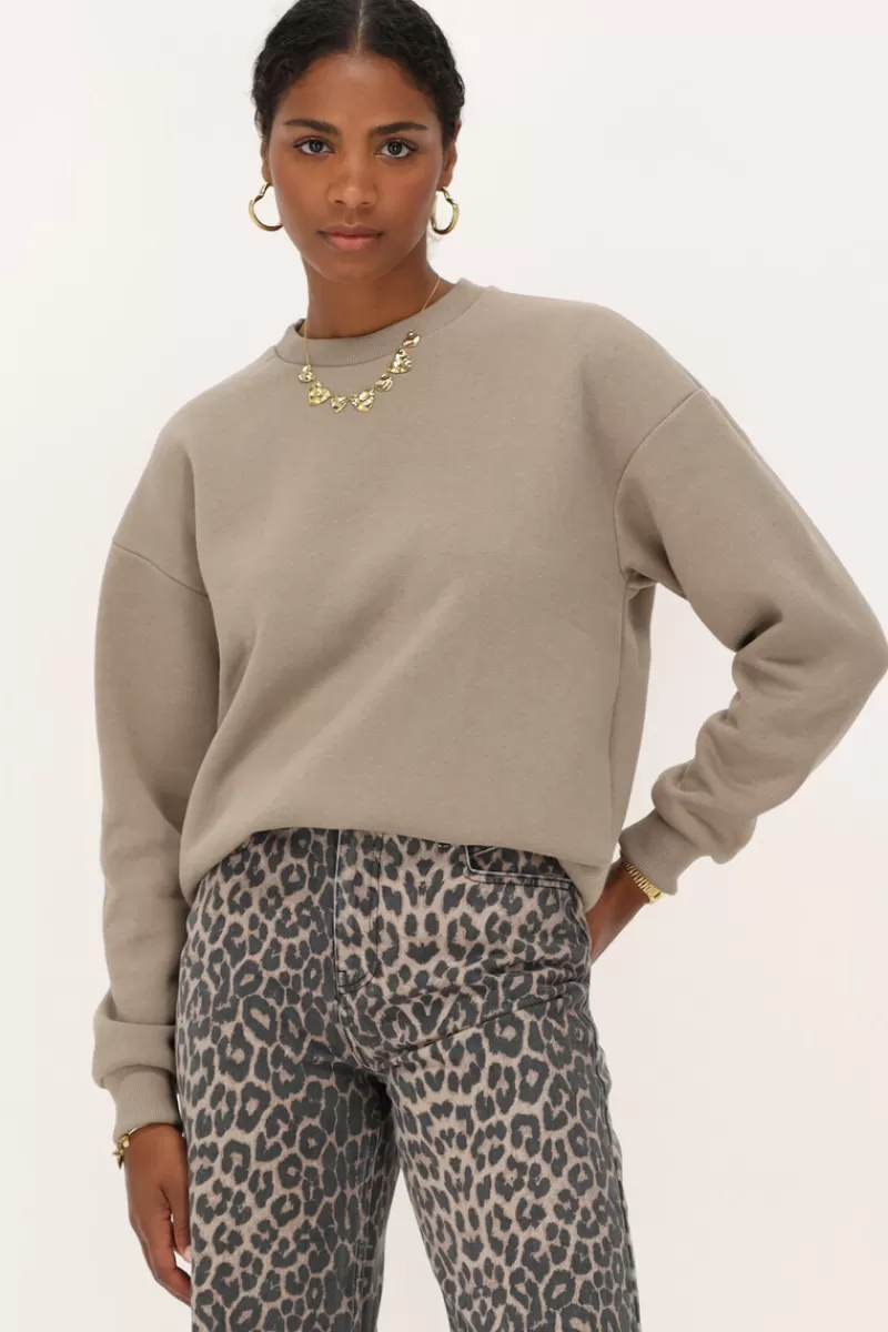 My Jewellery Sweat Taupe "Éternellement Femme"