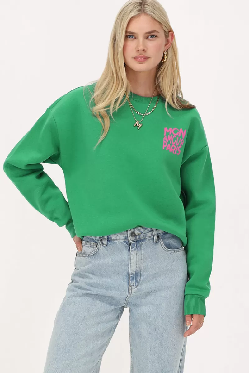 My Jewellery Sweat Avec "Mon Amour Paris" En Rose