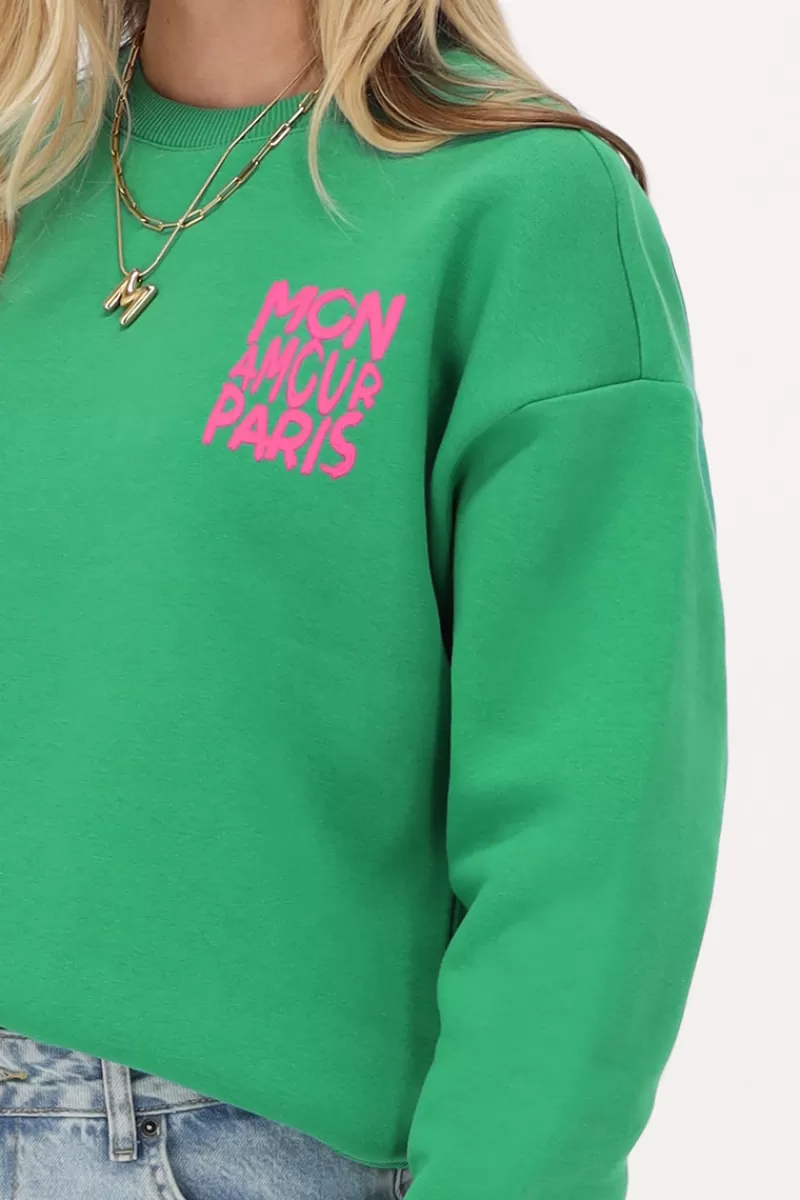 My Jewellery Sweat Avec "Mon Amour Paris" En Rose