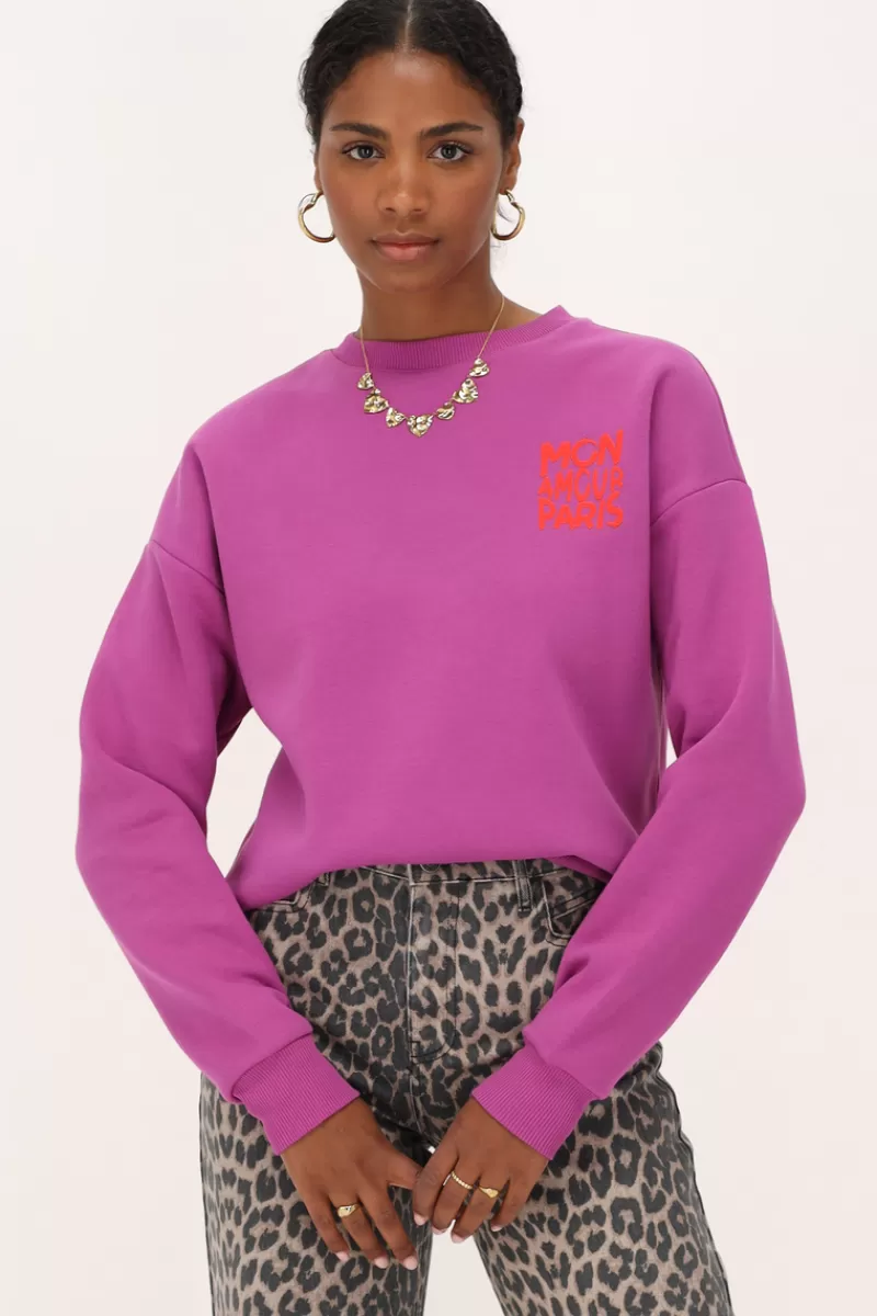 My Jewellery Sweat Avec "Mon Amour Paris" Orange