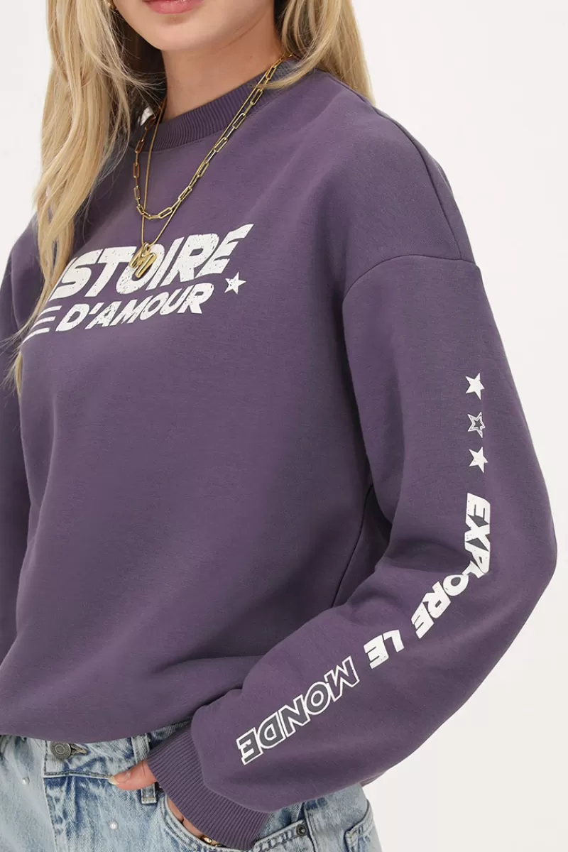 My Jewellery Sweat Violet "Histoire D'amour"