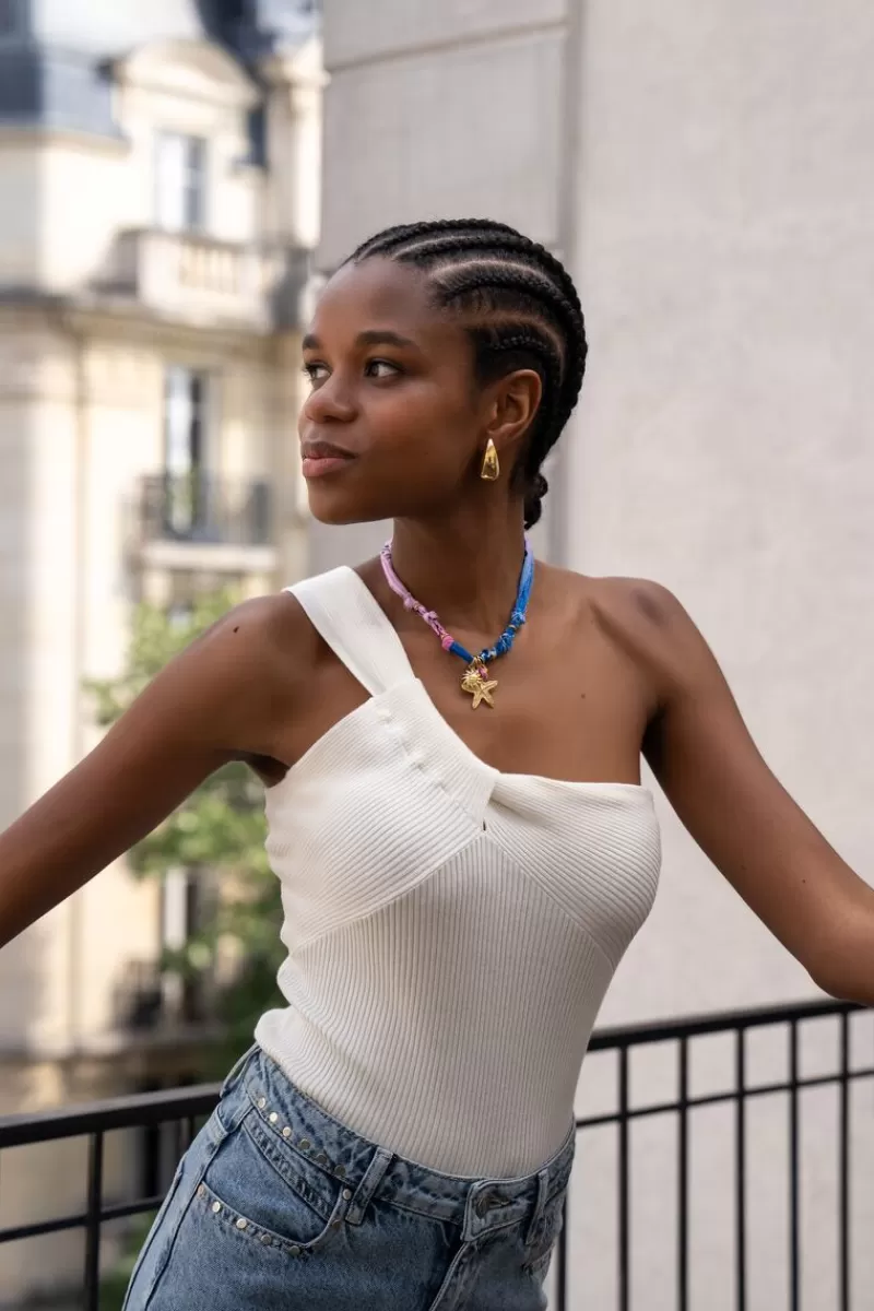 My Jewellery Top Asymétrique Avec Effet Torsadé
