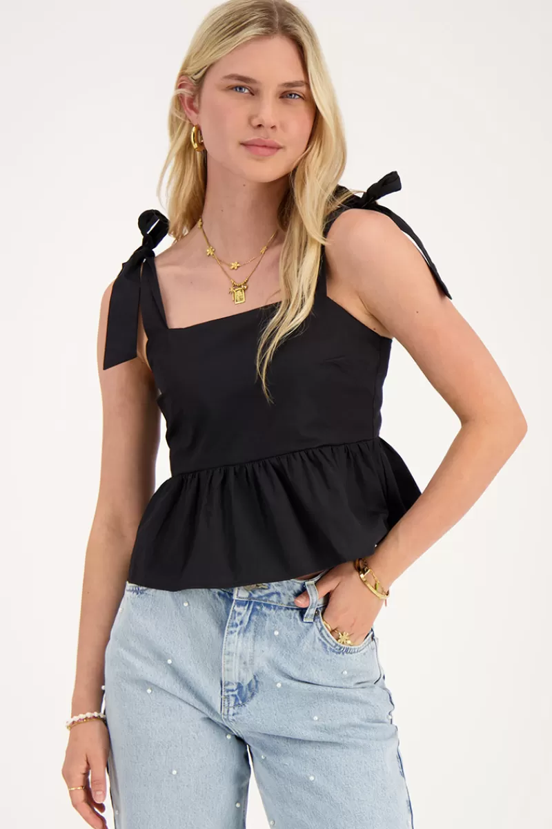 My Jewellery Top Corset Noir Avec Nœuds Papillon