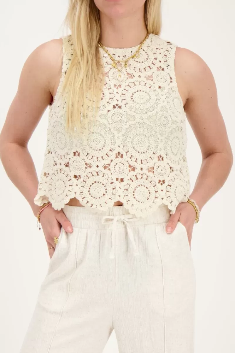 My Jewellery Top En Crochet Beige