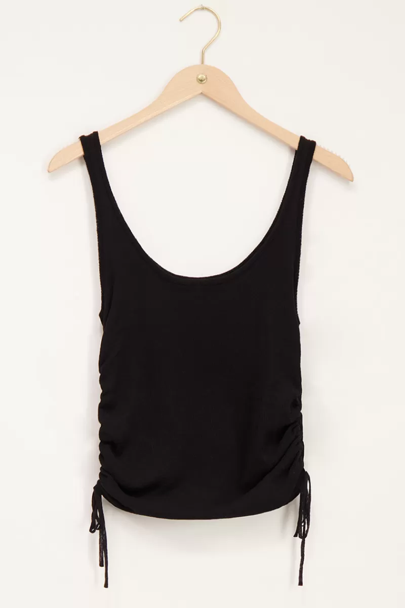 My Jewellery Top Noir Avec Cordon De Serrage