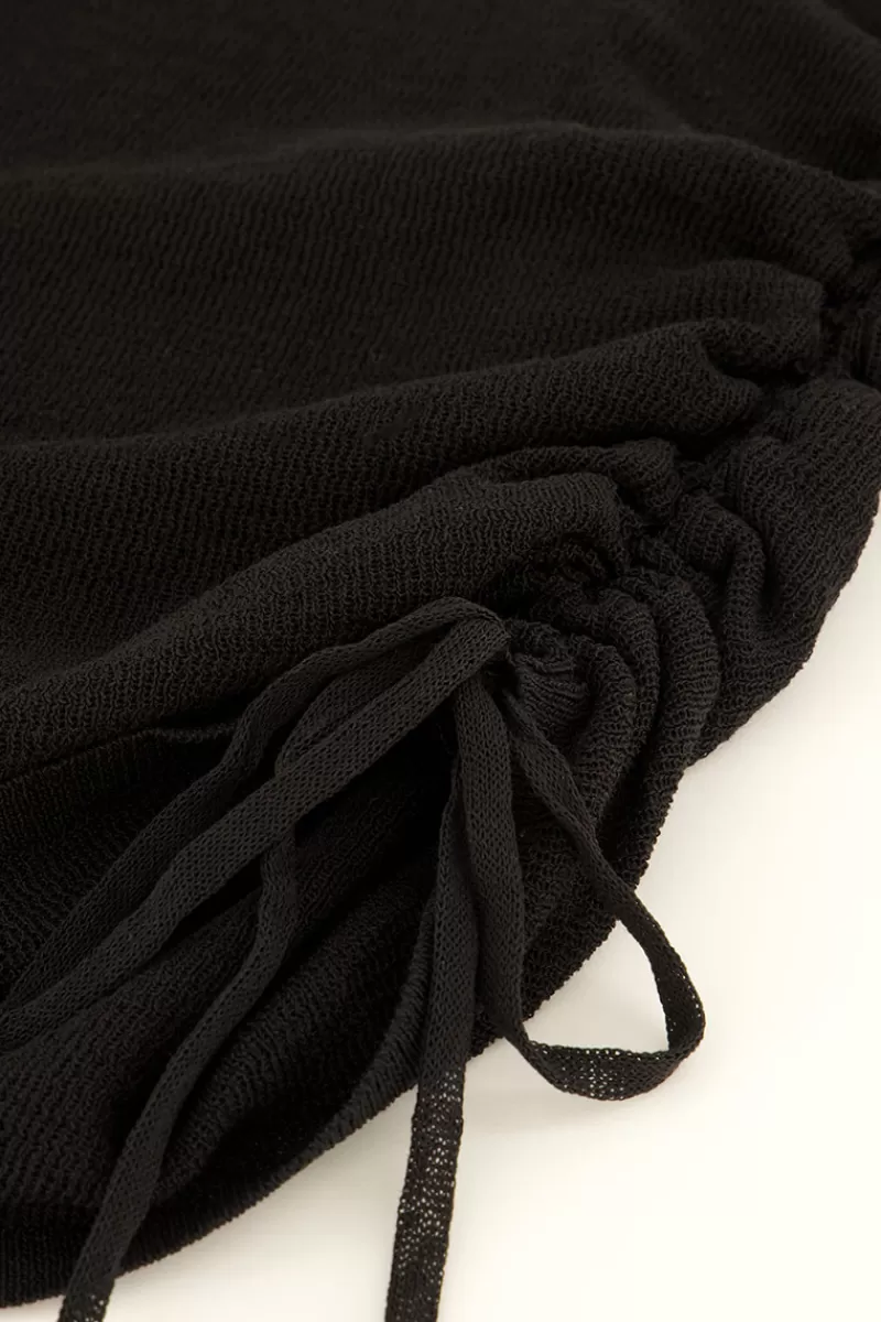 My Jewellery Top Noir Avec Cordon De Serrage