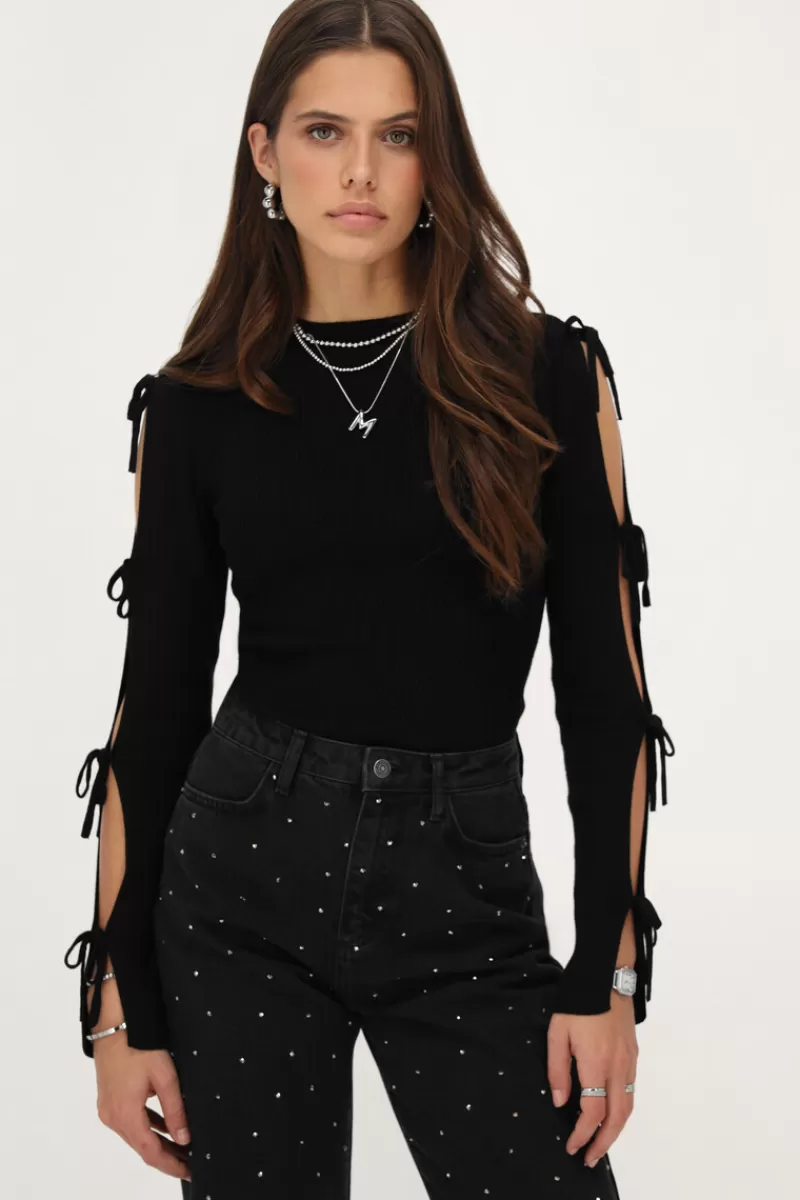 My Jewellery Top Avec Nœuds Sur Les Manches
