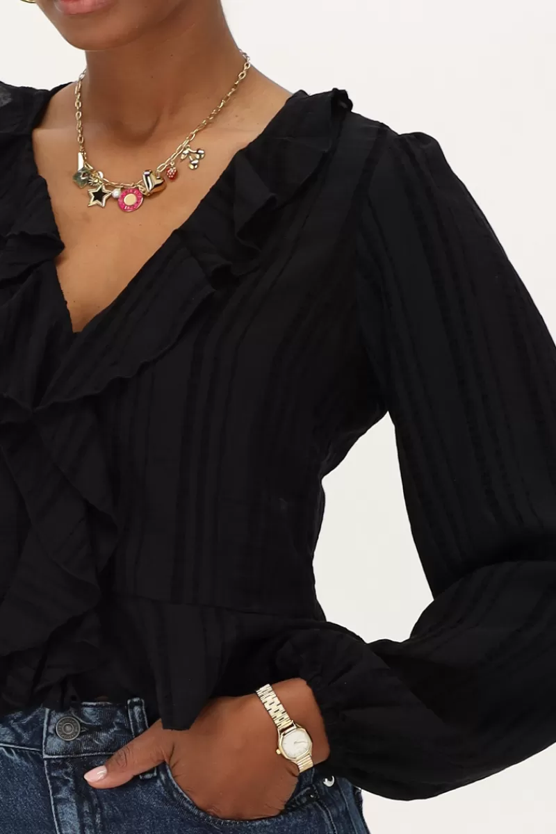 My Jewellery Top Avec Volants Et Boutons