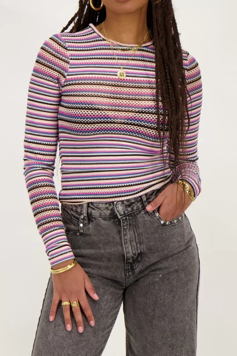 My Jewellery Top Rayé Multicolore