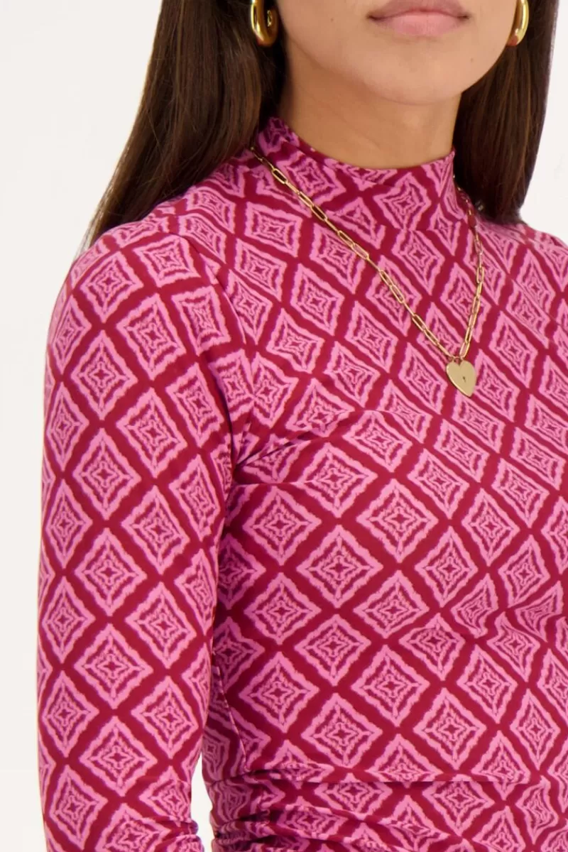 My Jewellery Top à Col Roulé Et Imprimé Ikat