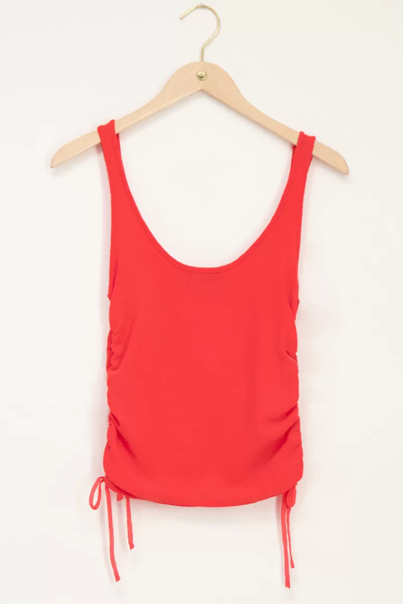 My Jewellery Top Rouge Avec Cordon De Serrage