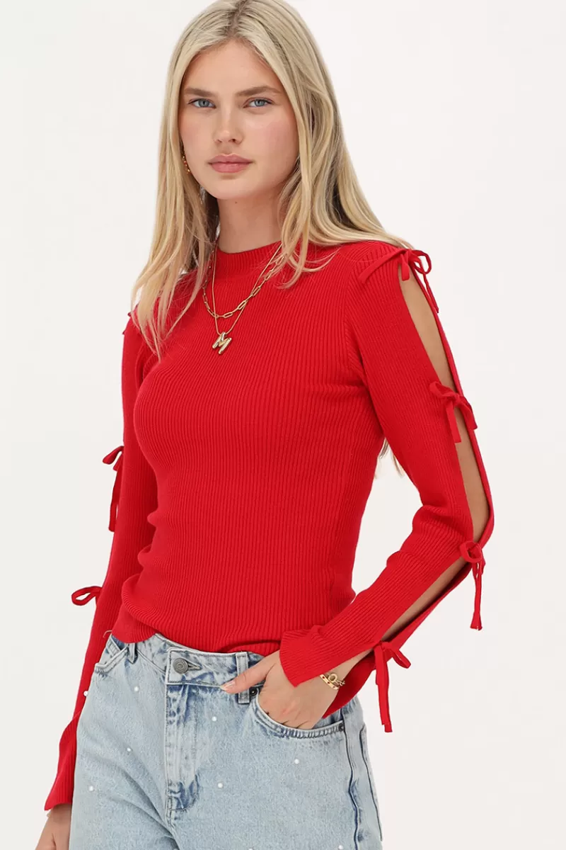 My Jewellery Top Avec Nœuds Sur Les Manches