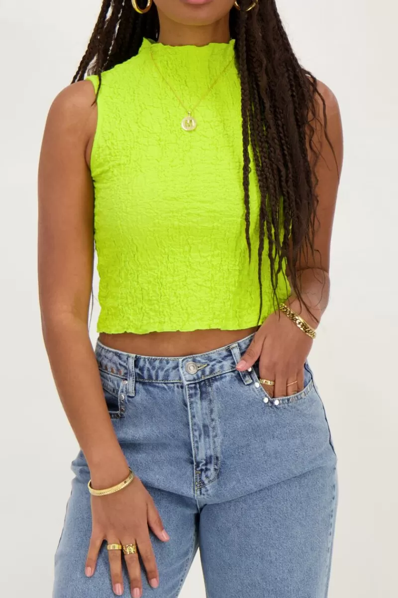 My Jewellery Top Sans Manches Vert Citron