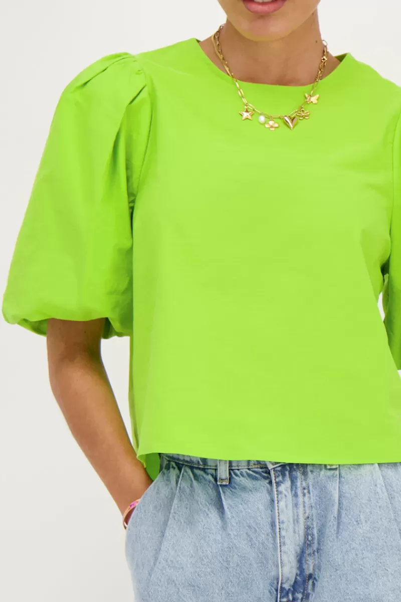 My Jewellery Top à Manches Bouffantes