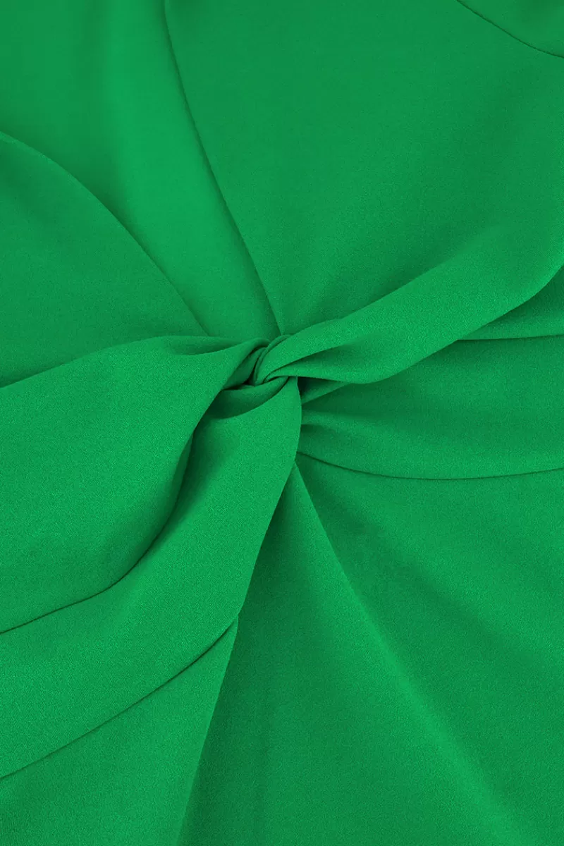 My Jewellery Top Vert Avec Col Et Détail Nœud