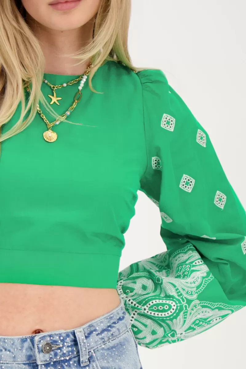 My Jewellery Top Avec Dos Noué Et Broderie