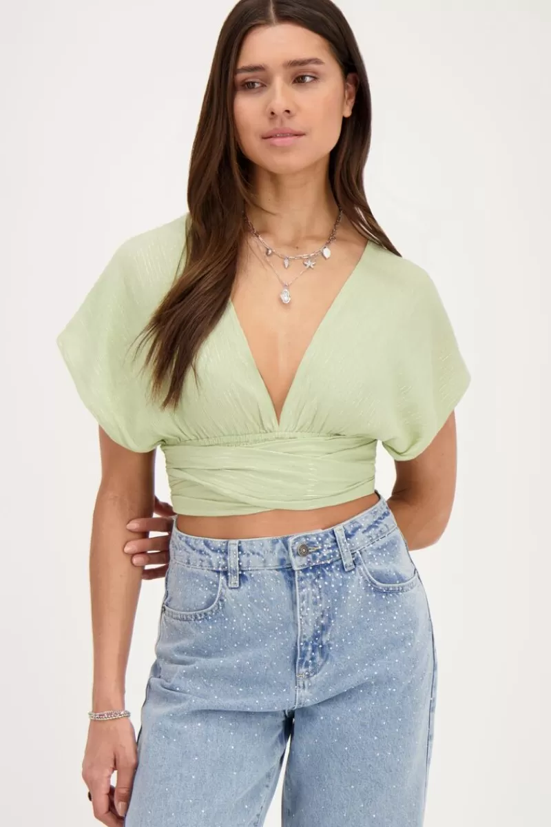 My Jewellery Top Vert En Lurex