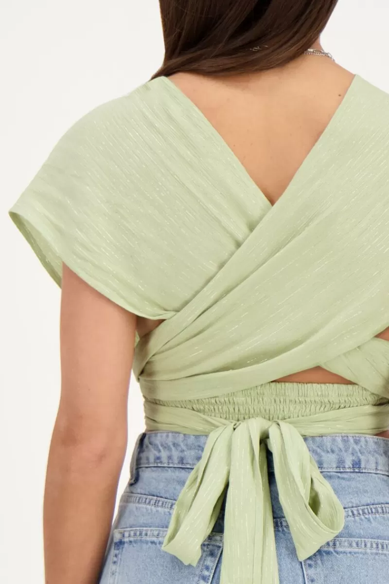 My Jewellery Top Vert En Lurex