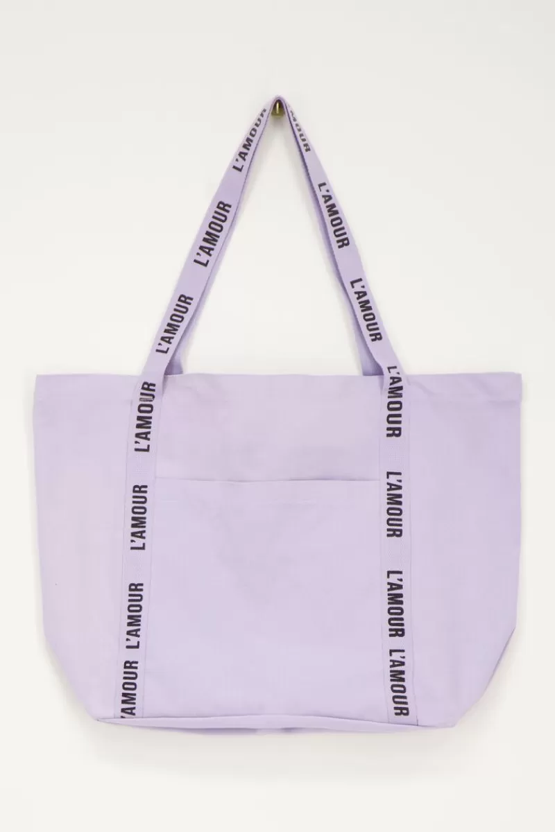 My Jewellery Tote Bag Lilas En Lin L'amour