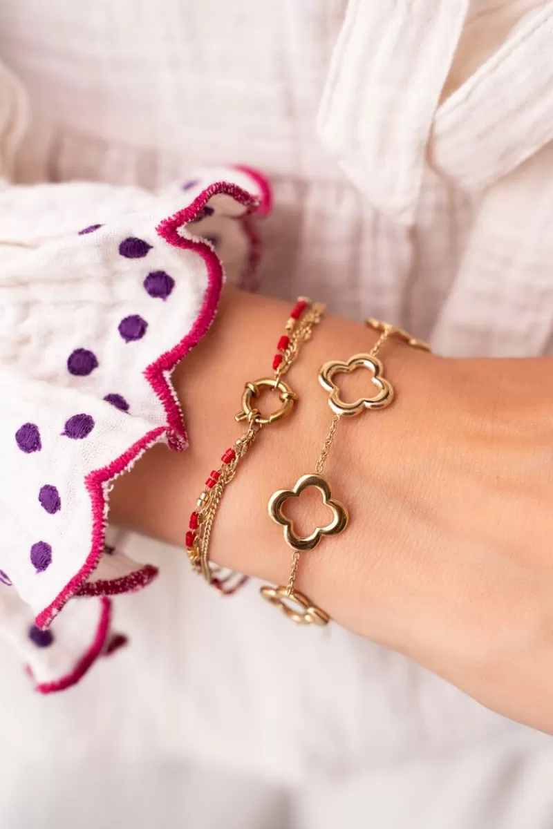 My Jewellery Triple Bracelet Avec Perles Rouges
