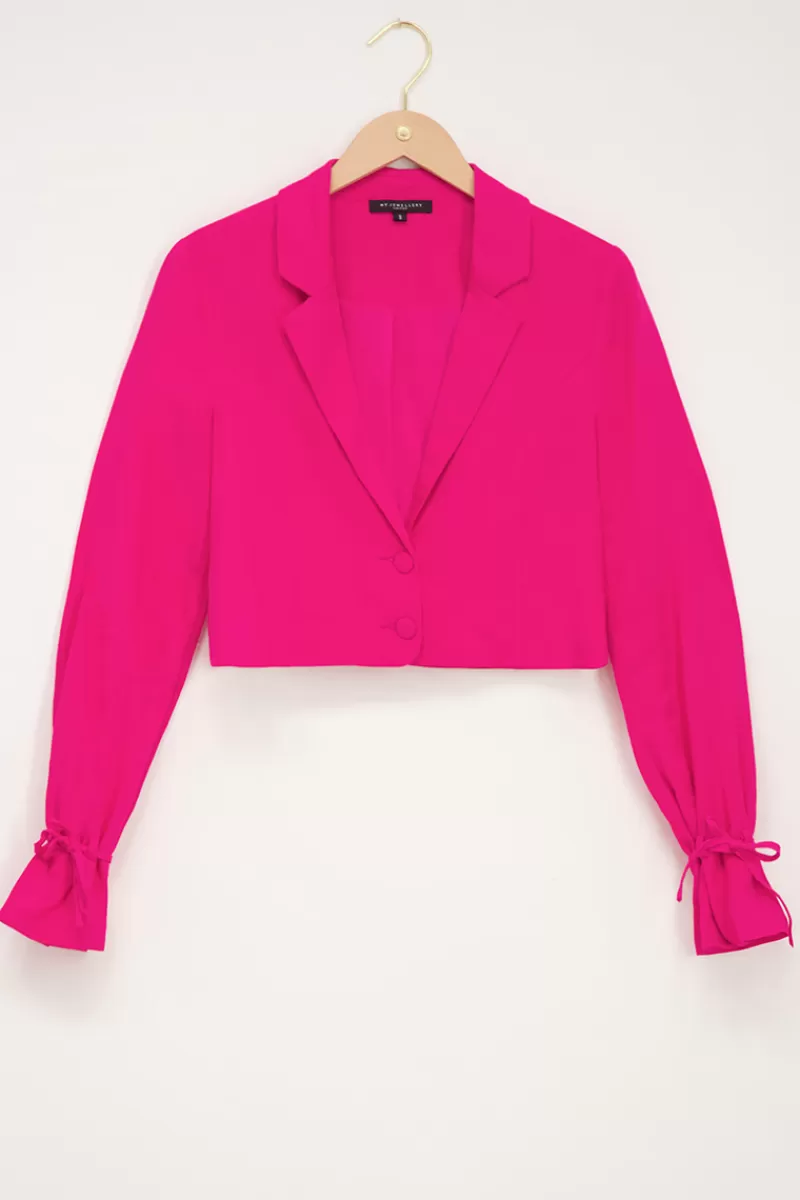 My Jewellery Veste Courte Rose En Lin