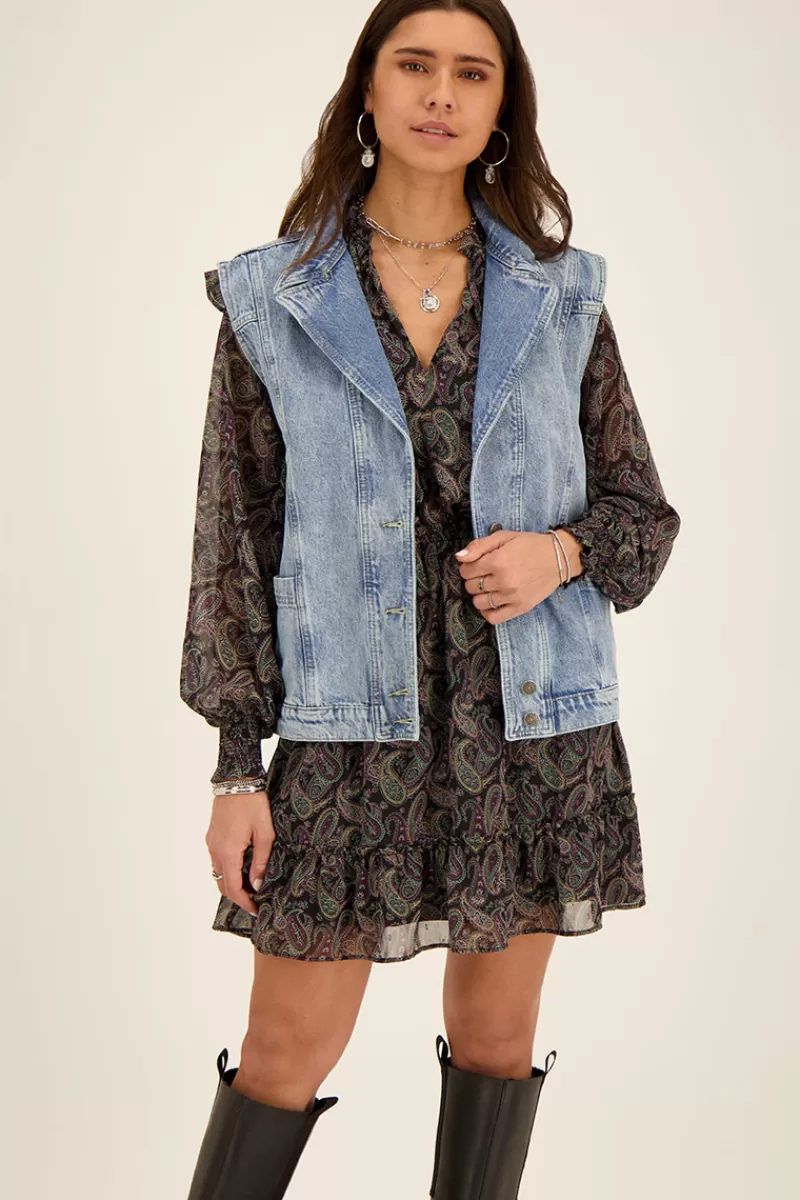My Jewellery Veste En Denim Bleu Sans Manches