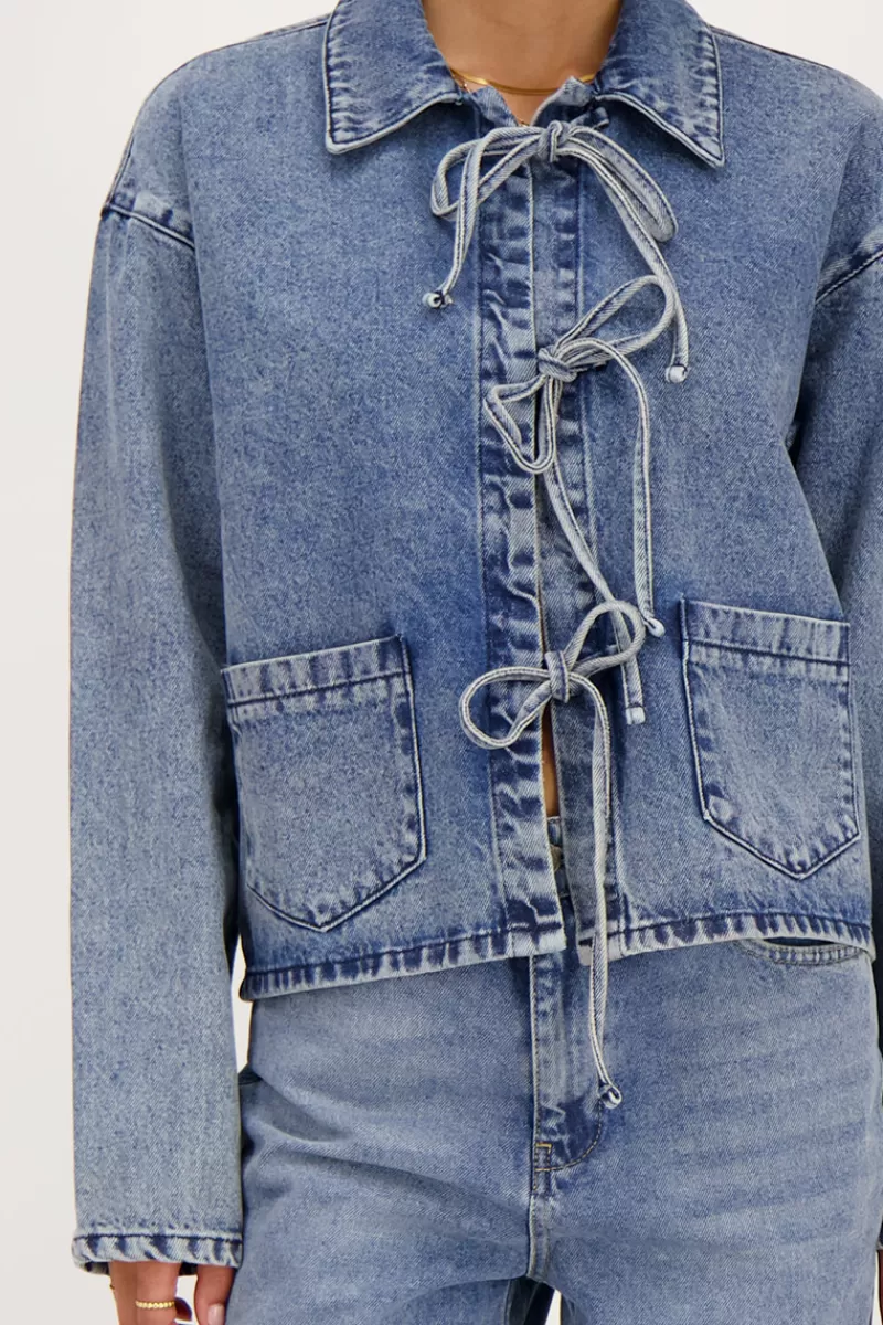 My Jewellery Veste En Jean Avec Nœuds