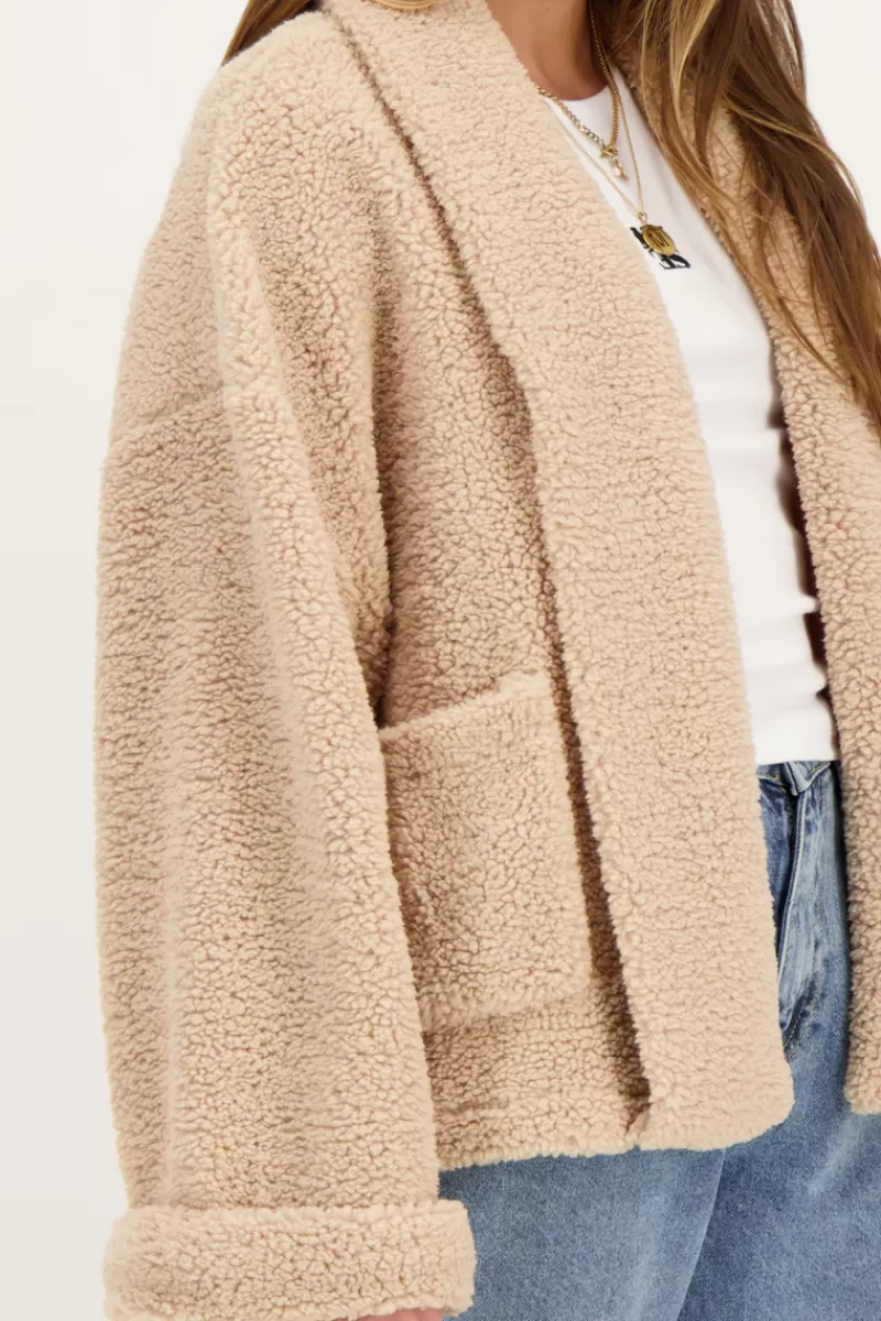 My Jewellery Veste Kimono Teddy Beige