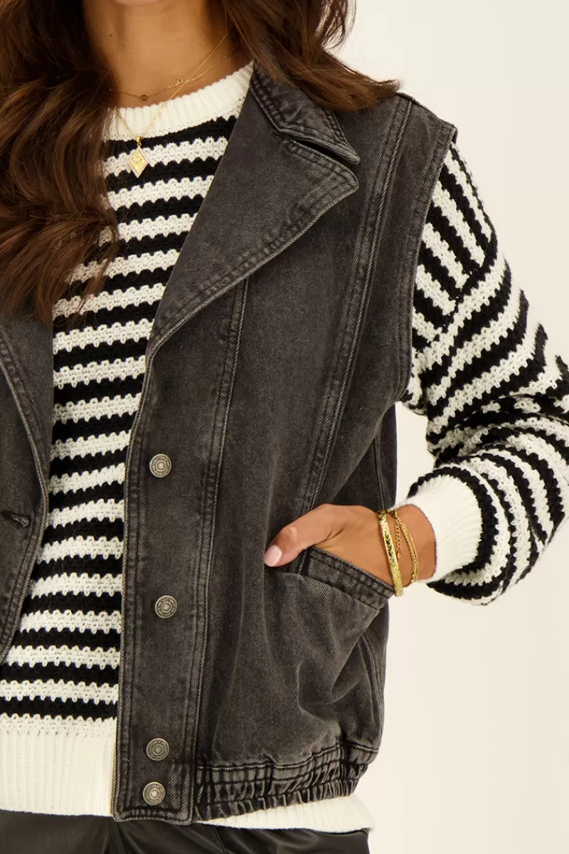 My Jewellery Veste Sans Manches En Denim