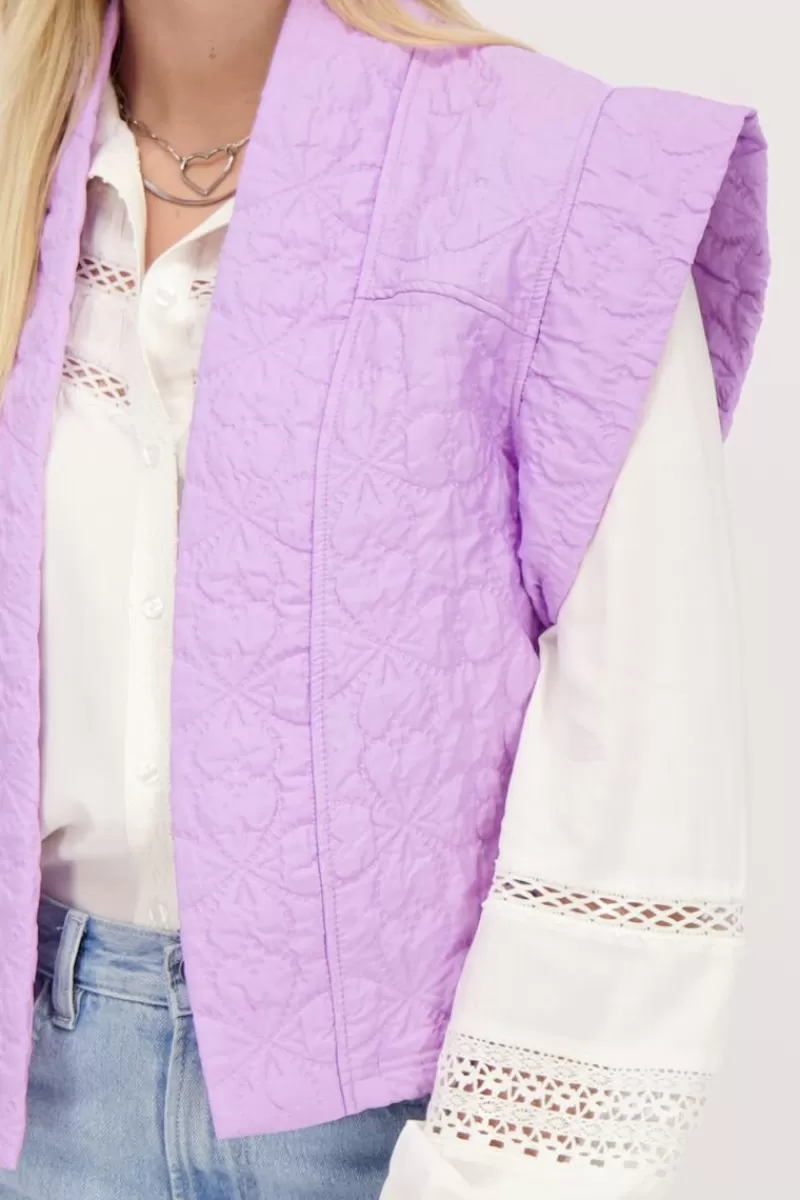 My Jewellery Veste Sans Manches Matelassée Lilas
