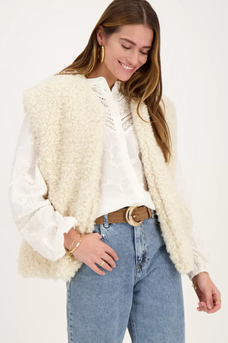 My Jewellery Veste Sans Manches Teddy Beige