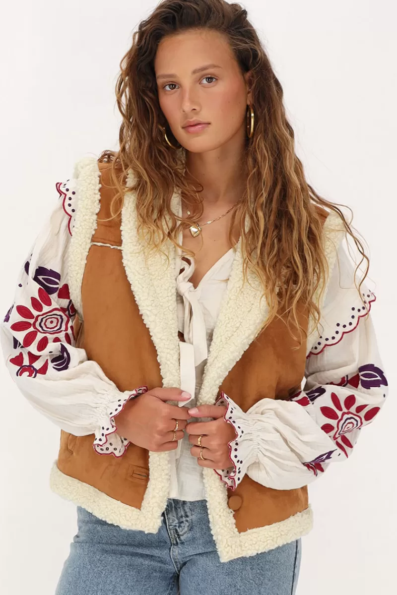 My Jewellery Veste Sans Manches Teddy En Daim