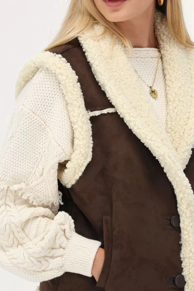 My Jewellery Veste Sans Manches Teddy En Daim