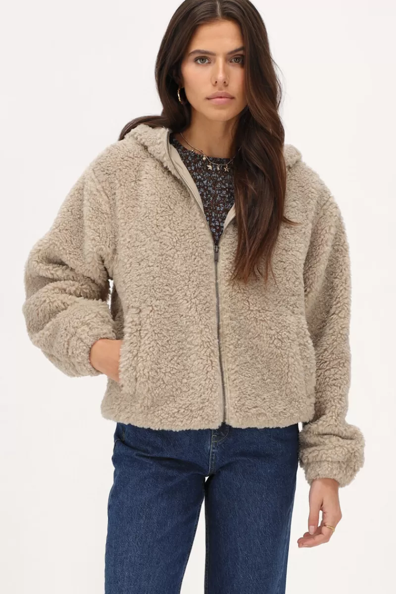 My Jewellery Veste Teddy Beige Avec Capuche